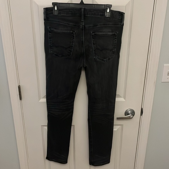 Men’s American Eagle Stretch Slim Fit Jeans. Color: Black. Size: 33x32 - Picture 2 of 4